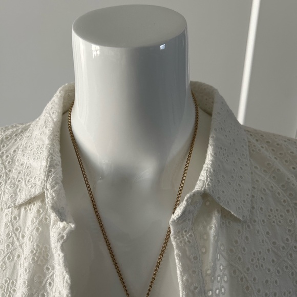 Pedro del Hierro White Cotton Eyelet Shirt Dress - Picture 11 of 11